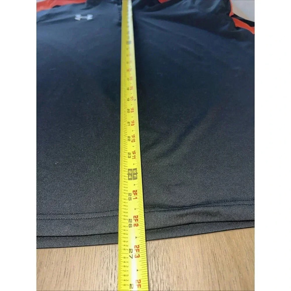 Under Armour Men’s Large 1/4 Zip Pull Over Lightweight Black Burnt Orange - Picture 6 of 8